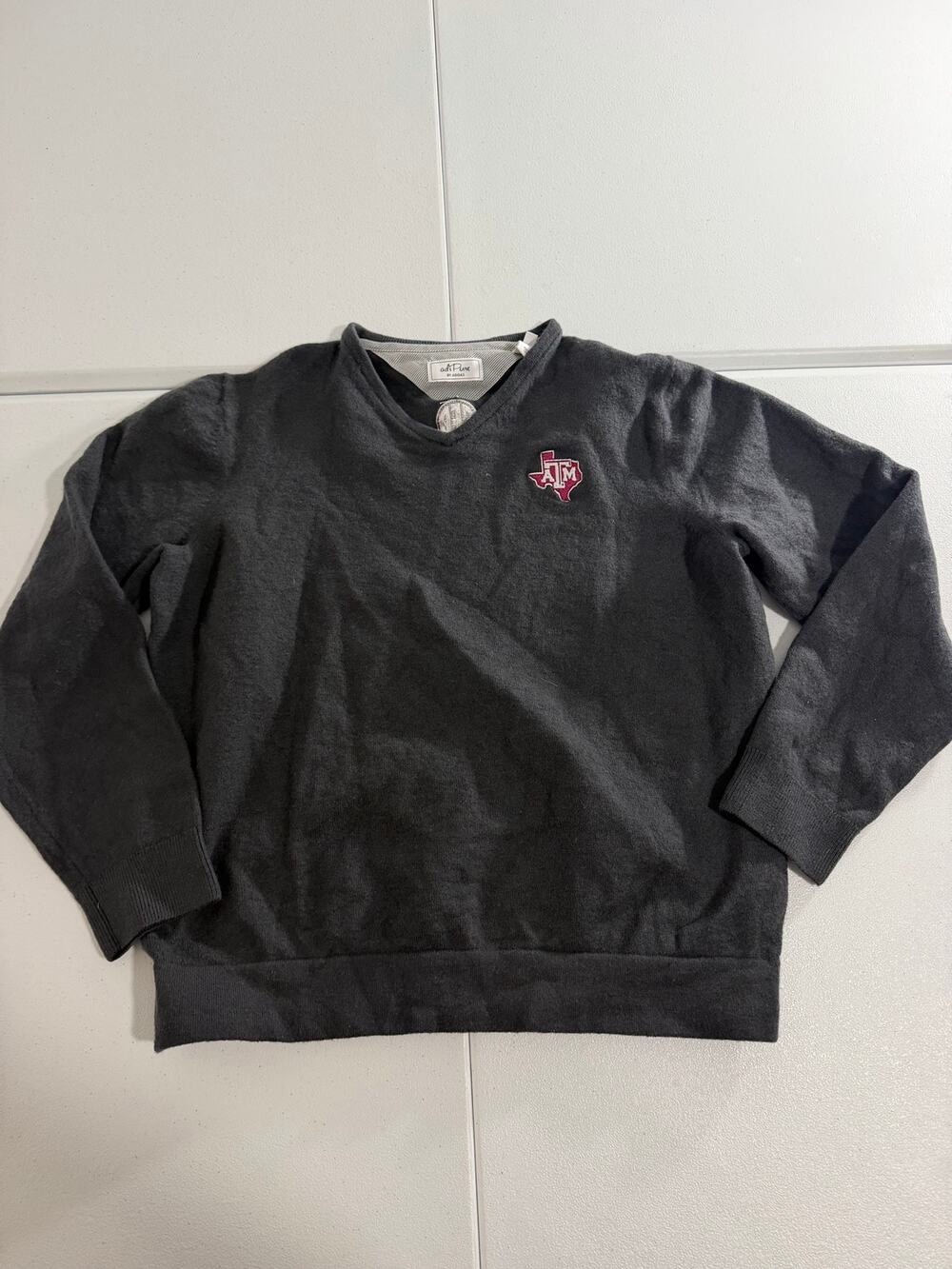 Texas A&M Aggies adiPure by Adidas Crewneck Sweater Black SEC Size Medium